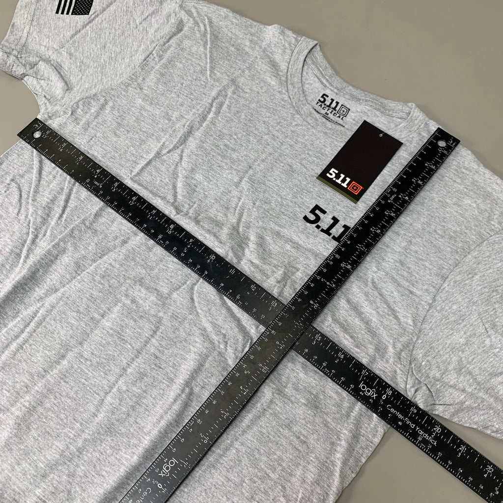 5.11 TACTICAL All Bark All Bite T-Shirt Cotton Polyester 016 Heather Grey Sz M #76330